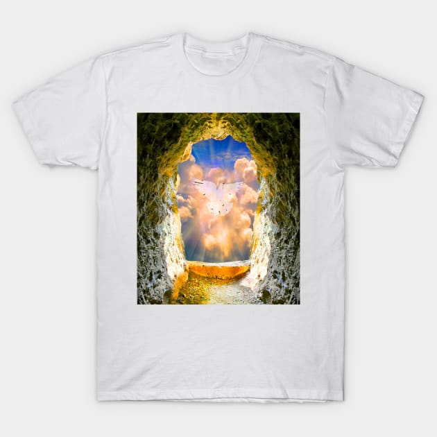 HE HAS RISEN T-Shirt by Overthetopsm